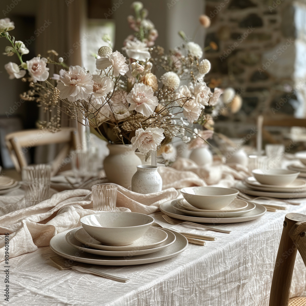 Stylish Minimalist Table Setting Stylish Minimalist Table Setting