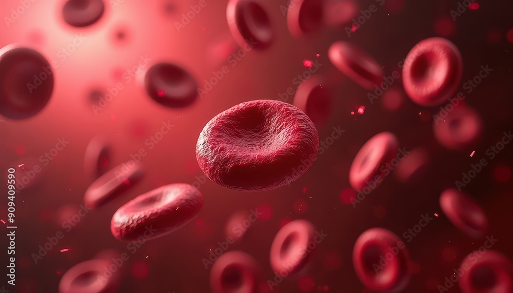 Fototapeta premium Red Blood Cells Microscopic View.