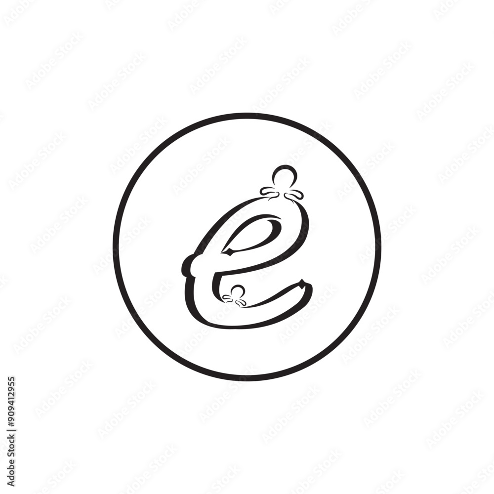 Fototapeta premium letter e logo template that is unique and simple