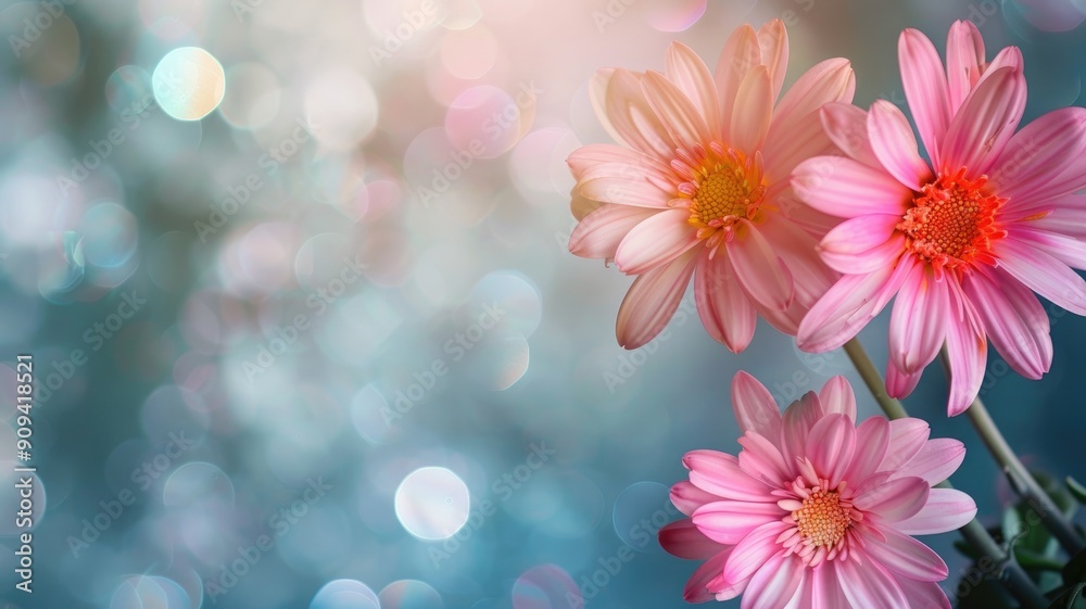 Close-up of pink flowers with bokeh background Close-up of pink flowers with bokeh background
