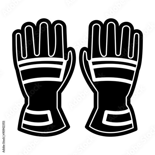 fire gloves Solid icon