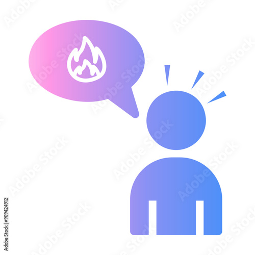 call the fire brigade Gradient icon