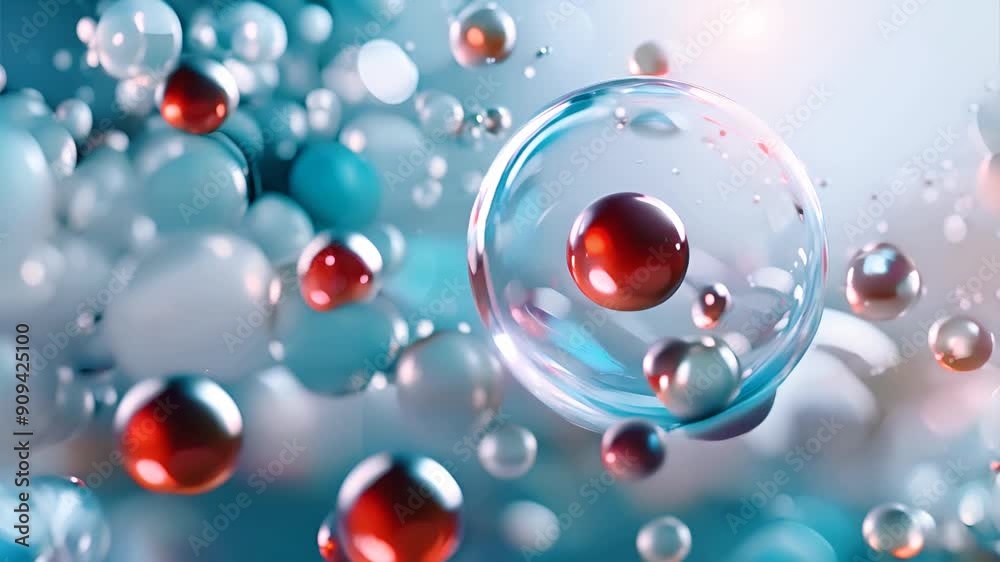 Animation of a red orb in a moving bubble. Animation of a red orb in a moving bubble.
