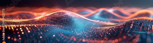 Dynamic probability amplitude, quantum wave graph, subatomic particles, quantum mechanics, uhd, copy space for text, photo
