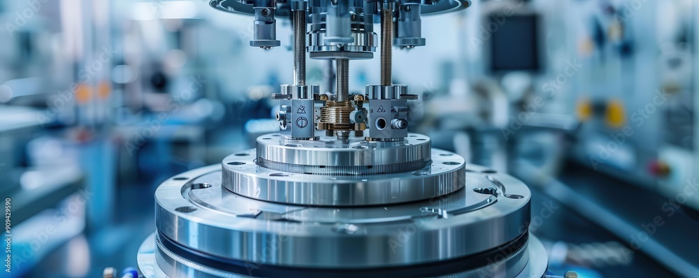 Quantum research lab, detailed experiment apparatus, advanced scientific exploration, subatomic study, uhd, copy space for text, Quantum research lab, detailed experiment apparatus, advanced scientific exploration, subatomic study, uhd, copy space for text,