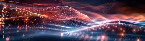 Quantum probability amplitude, wave graph, subatomic particle dynamics, probability waves, uhd, copy space for text,