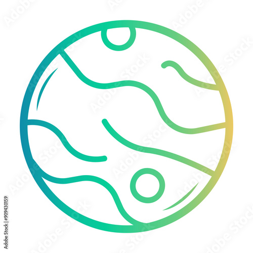 mercury Line Gradient Icon