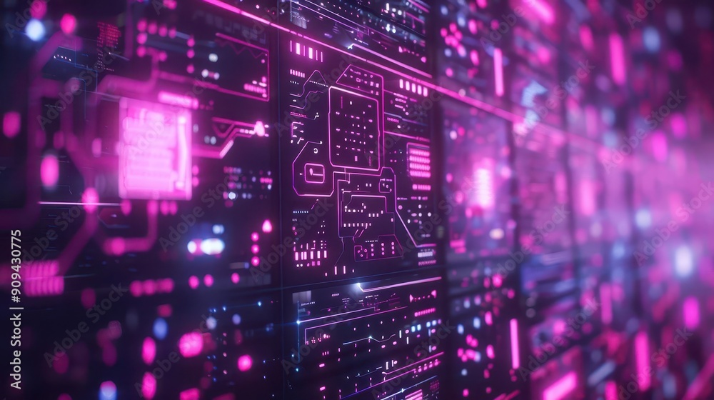 retro computer screen displaying vibrant purple 80sinspired graphics vhs glitch effects and neon grids create a nostalgic cyberpunk aesthetic synthwave visuals evoke the spirit of retrofuturism retro computer screen displaying vibrant purple 80sinspired graphics vhs glitch effects and neon grids create a nostalgic cyberpunk aesthetic synthwave visuals evoke the spirit of retrofuturism