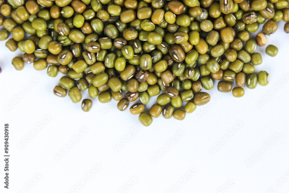 Mung Bean Seeds isolated on white background Mung Bean Seeds isolated on white background