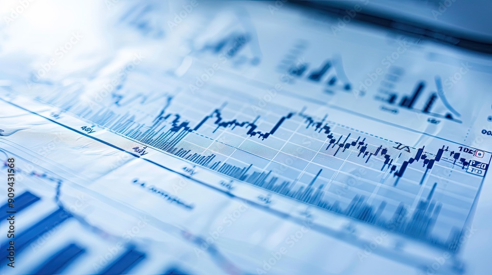 Investment report with detailed charts and graphs, tools for assessing market trends with this inviting photo. Investment report with detailed charts and graphs, tools for assessing market trends with this inviting photo.