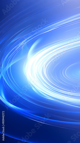 Digital blue glowing vortex lines waves abstract graphic poster background