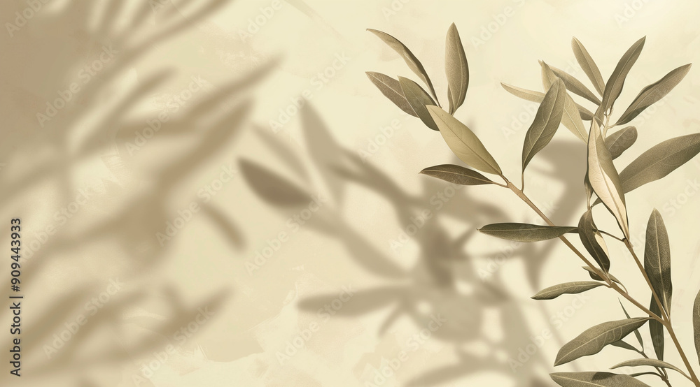 Minimalist background with plants Minimalist background with plants