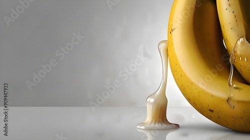 bunch of bananas isolated on white background photo