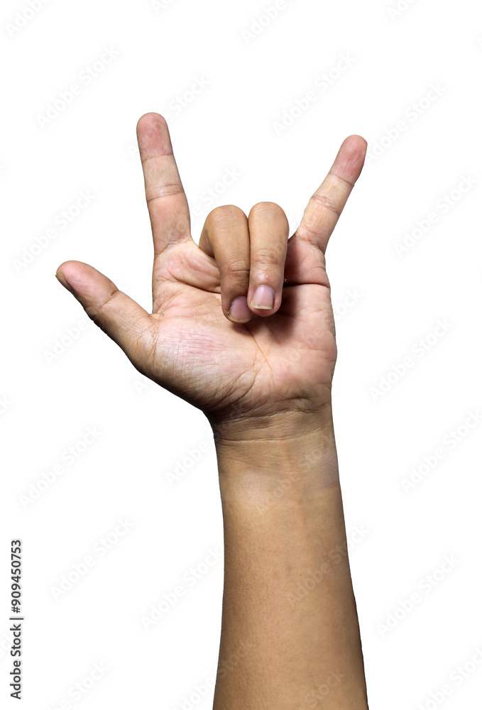 Φωτογραφία hand signs forming the symbols I love you in sign language, perfect for educatio