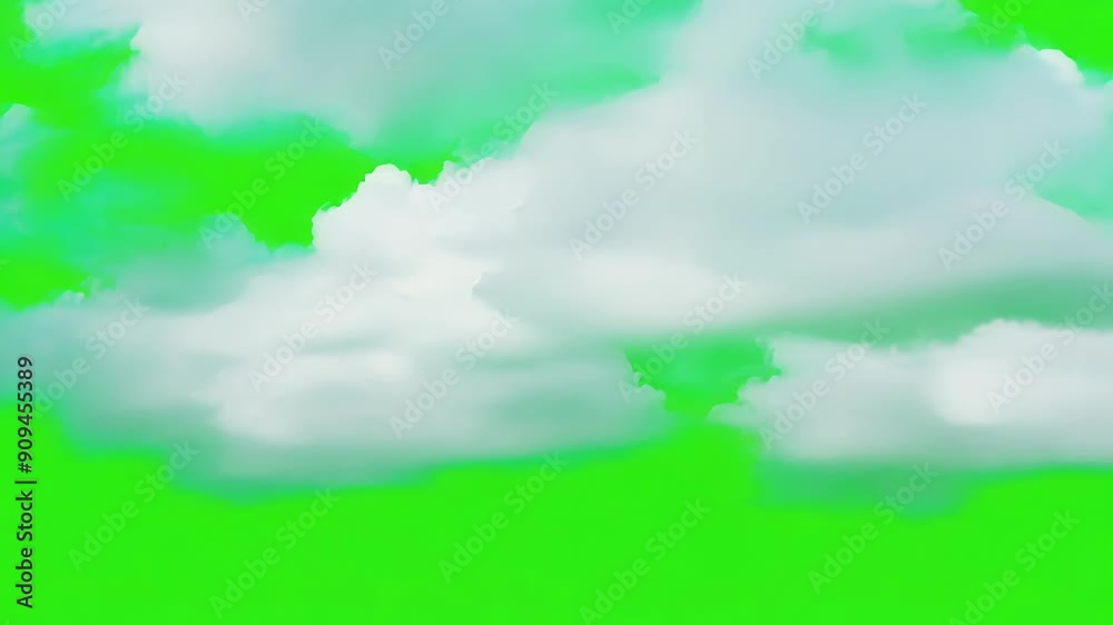 Layers of white fluff gently moving across the horizon as drifting cloud banks add a touch of magic to the day. Green screen chromakey Layers of white fluff gently moving across the horizon as drifting cloud banks add a touch of magic to the day. Green screen chromakey