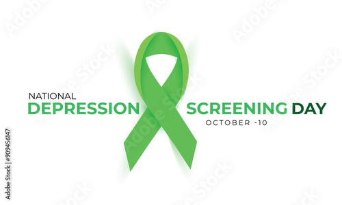 National Depression Screening Day. background, banner, card, poster, template. Vector illustration.