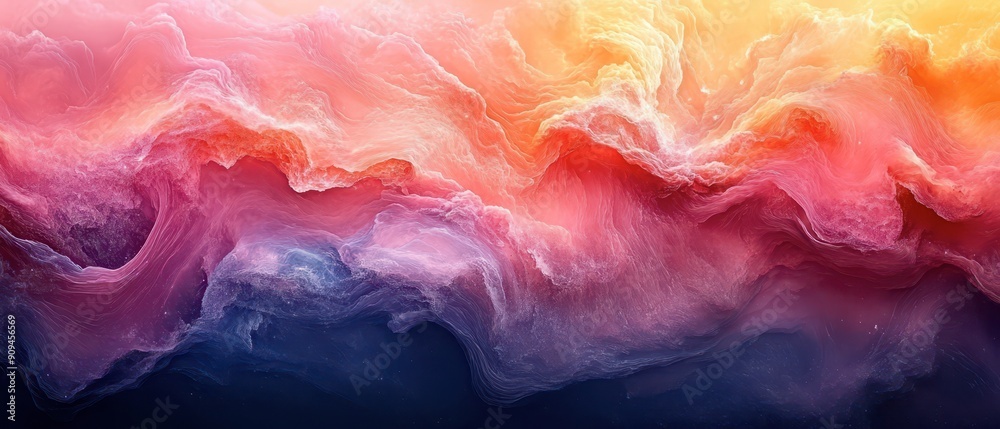 Dreamy Abstract Swirls of Pink and Orange at Sunset Dreamy Abstract Swirls of Pink and Orange at Sunset