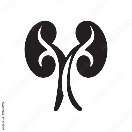 Kidney Logo vector icon, Kidney logo style icon,  creative logo design concept of kidney