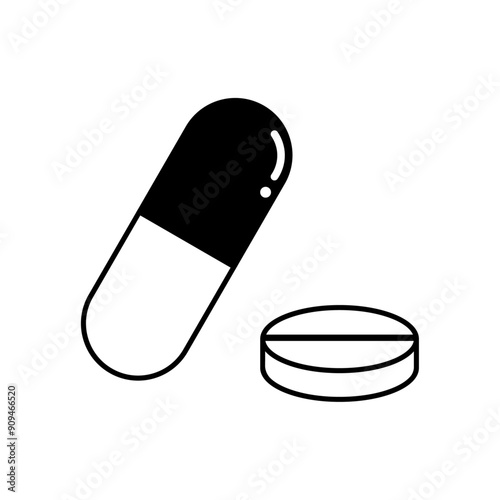 シンプルな薬のアイコンイラスト