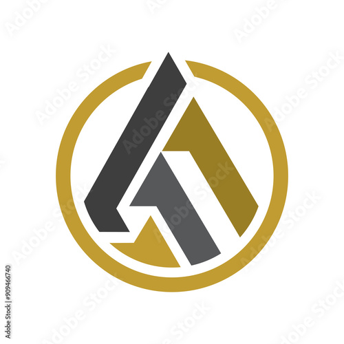 abstract stone philosophy logo , triangle logo