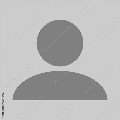 Profile picture user vector illustration on gray background in Flat design style