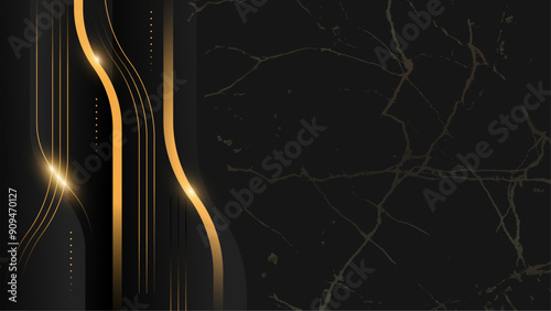 Modern black gold luxury background. pattern black gold background