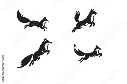 silhouette of a fox
