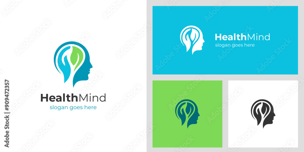 Φωτογραφία psychology health mind logo icon design for medical healer consult vector logo i