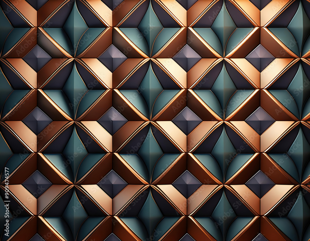 Fototapeta premium Seamless background pattern. Abstract decorative geometric pattern. Vector image.
