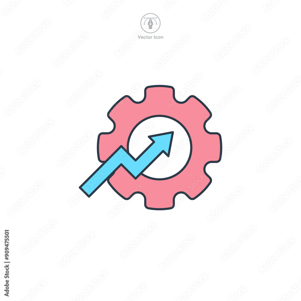 KPI. Key Performance Indicator icon symbol vector illustration isolated on white background KPI. Key Performance Indicator icon symbol vector illustration isolated on white background