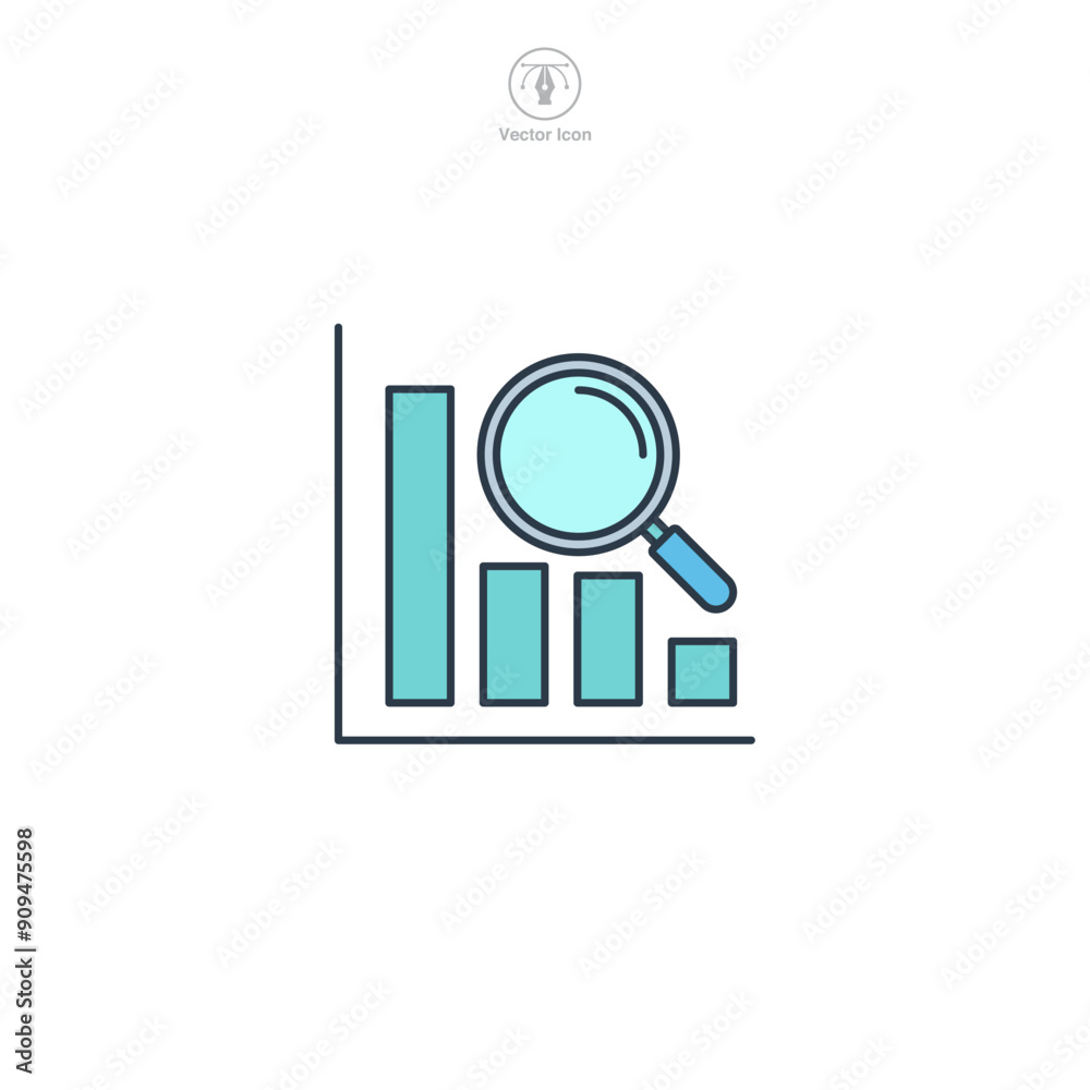 Performance Analytics icon symbol vector illustration isolated on white background Performance Analytics icon symbol vector illustration isolated on white background