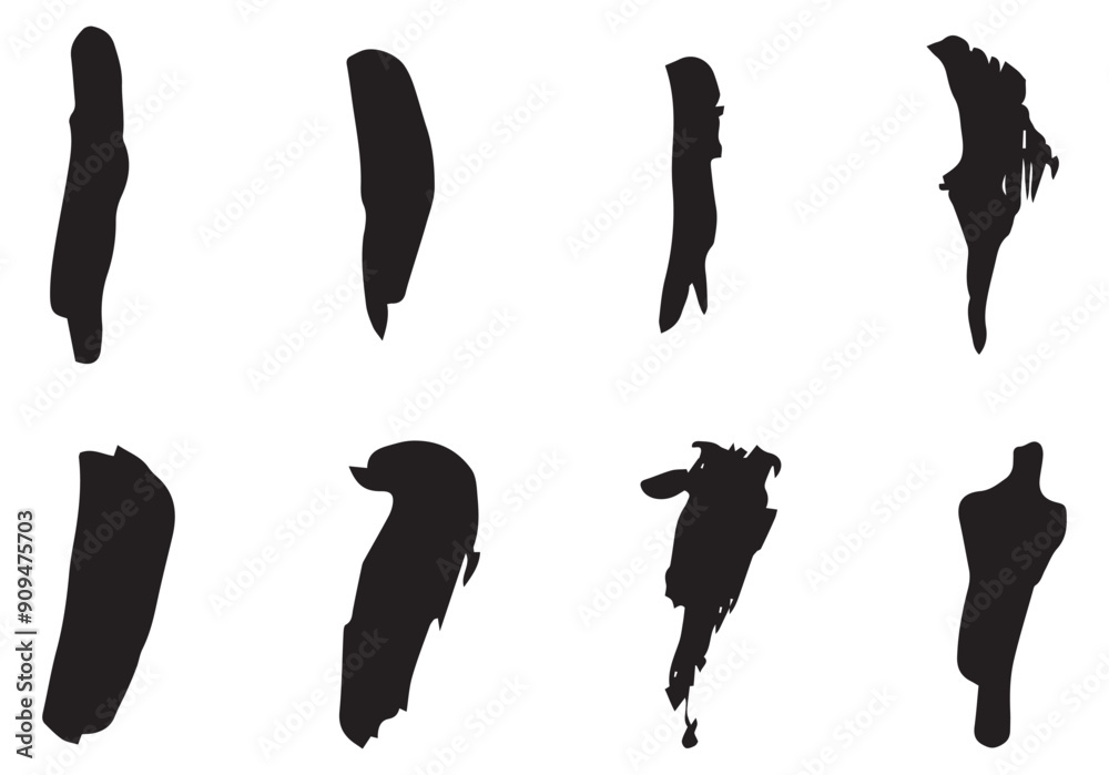 Brash stroke black color design Painted illustration. Brash stroke black color design Painted illustration.