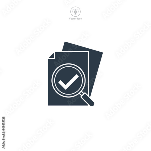 Survey results icon symbol vector illustration isolated on white background
