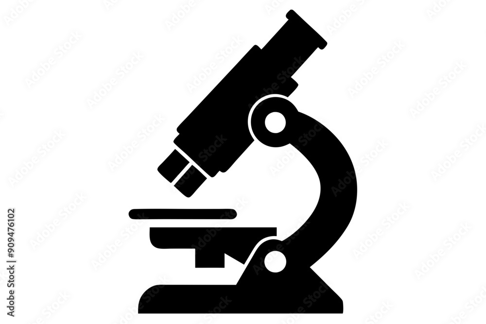 Microscope vector icon symbol, Silhouette of a microscope
Microscope vector icon symbol, Silhouette of a microscope
