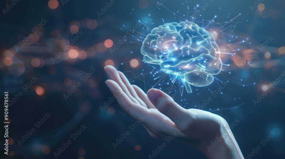 Digital Brain in Hand - Representing Technology, Innovation, and Intelligence Digital Brain in Hand - Representing Technology, Innovation, and Intelligence