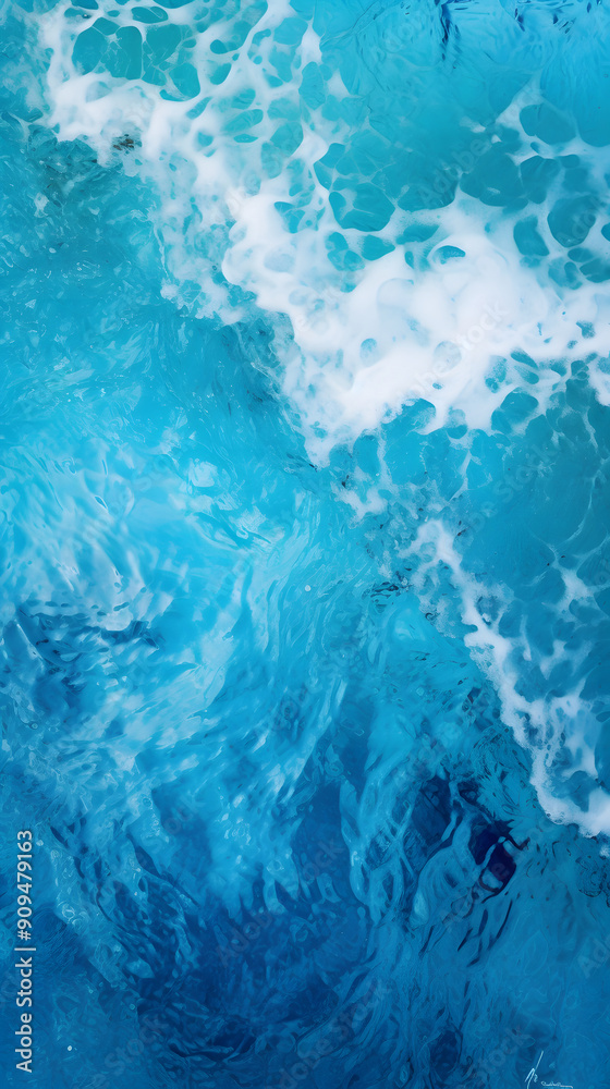 Obraz premium Digital beach waves sea water abstract graphics poster background
