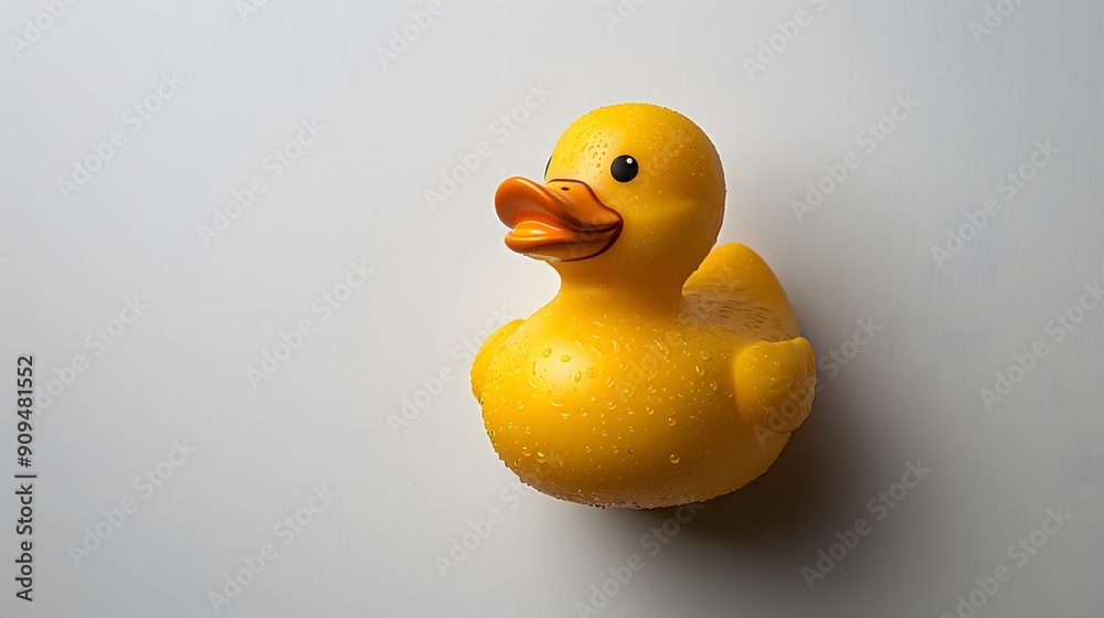 27. A minimalist image with a white background featuring a single yellow rubber duck, positioned in the center 27. A minimalist image with a white background featuring a single yellow rubber duck, positioned in the center