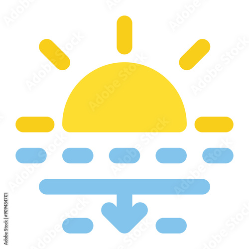 sunset icon for illustartion