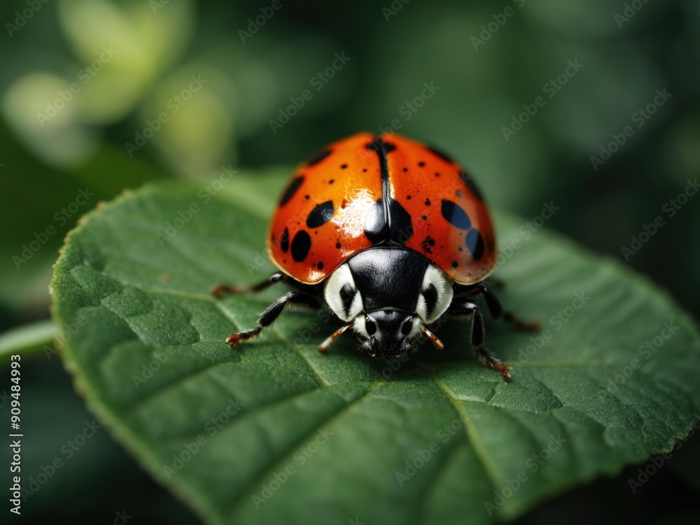 micro photo of lady bug on leaf, nature micro photo of lady bug on leaf, nature