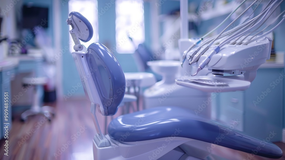 A clean and orderly dentist office with happy patients, ensuring health safety A clean and orderly dentist office with happy patients, ensuring health safety