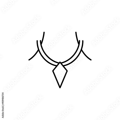 Necklace jewelry vector icon. EPS 10