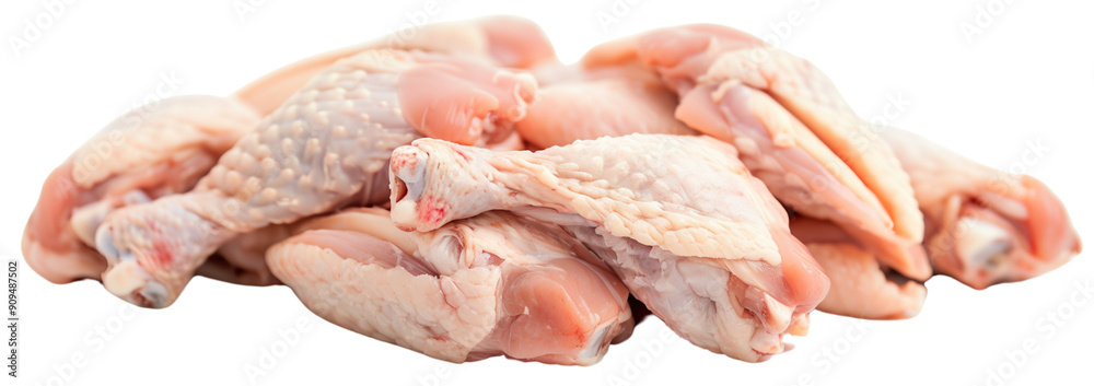 Raw Chicken Drumsticks Isolated on Clear Background Perfect for Meat Product Marketing Raw Chicken Drumsticks Isolated on Clear Background Perfect for Meat Product Marketing