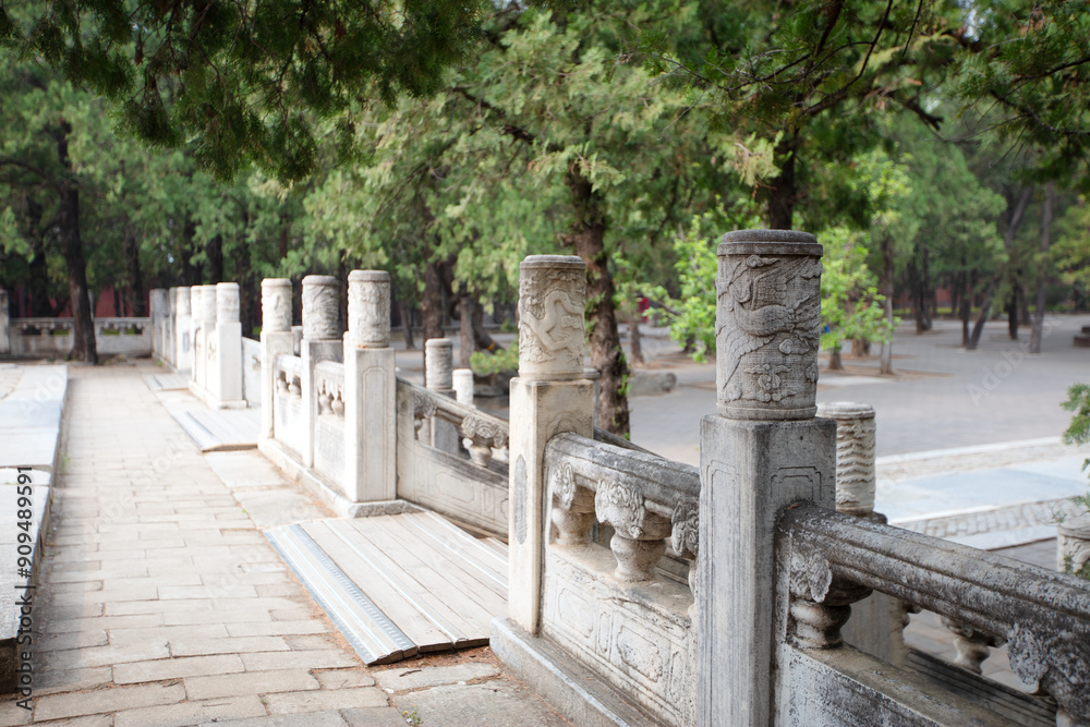 The interior environment of Dingling, the Ming Tombs in Beijing The interior environment of Dingling, the Ming Tombs in Beijing