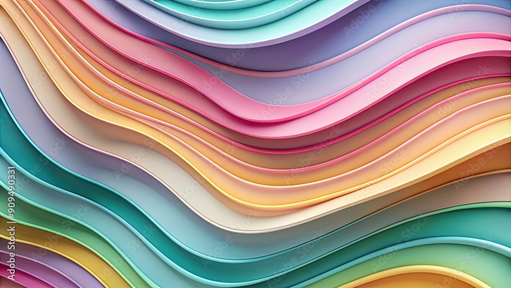Colorful abstract layers with curved patterns in pastel shades, abstract, colorful, layers, curved, patterns, pastel Colorful abstract layers with curved patterns in pastel shades, abstract, colorful, layers, curved, patterns, pastel
