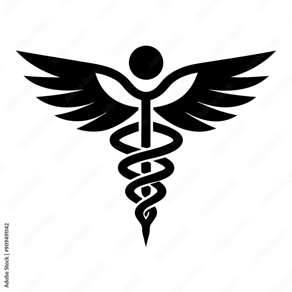 Caduceus temple logo nutrition vector Caduceus temple logo nutrition vector