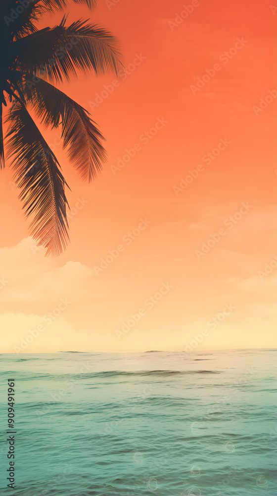 digital sunset beach scene graphic poster background digital sunset beach scene graphic poster background