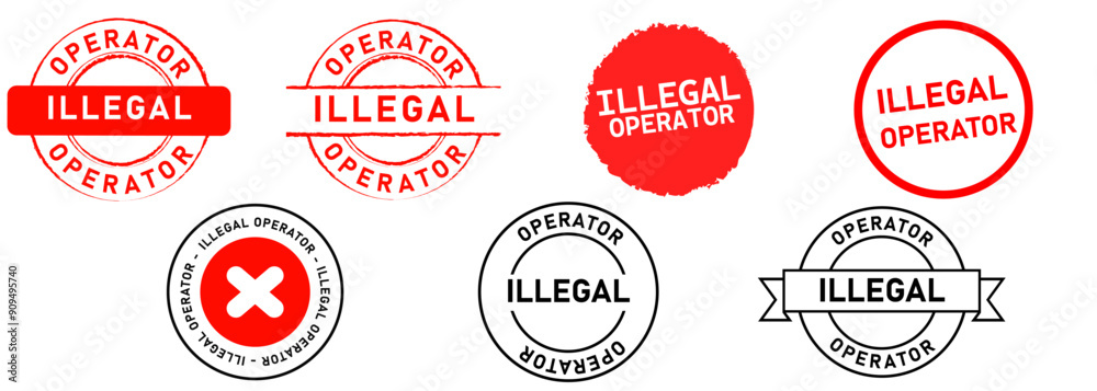 illegal operator stamp collection illegal business restricted avoid prohibited danger scam scammer scamming banned forbidden crime criminal outlaw design icon template illegal operator stamp collection illegal business restricted avoid prohibited danger scam scammer scamming banned forbidden crime criminal outlaw design icon template