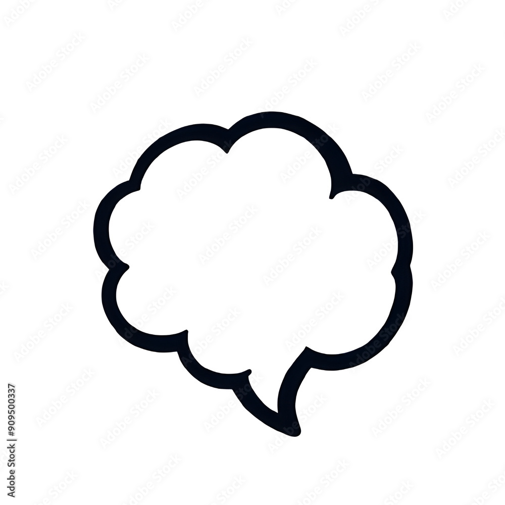 cloud speech bubble icon. Generative ai cloud speech bubble icon. Generative ai