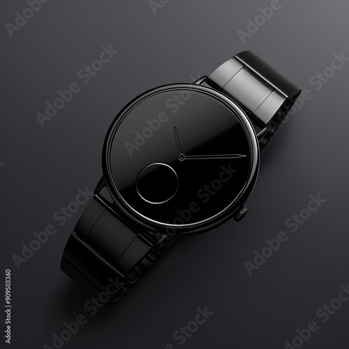 camera lens on black background