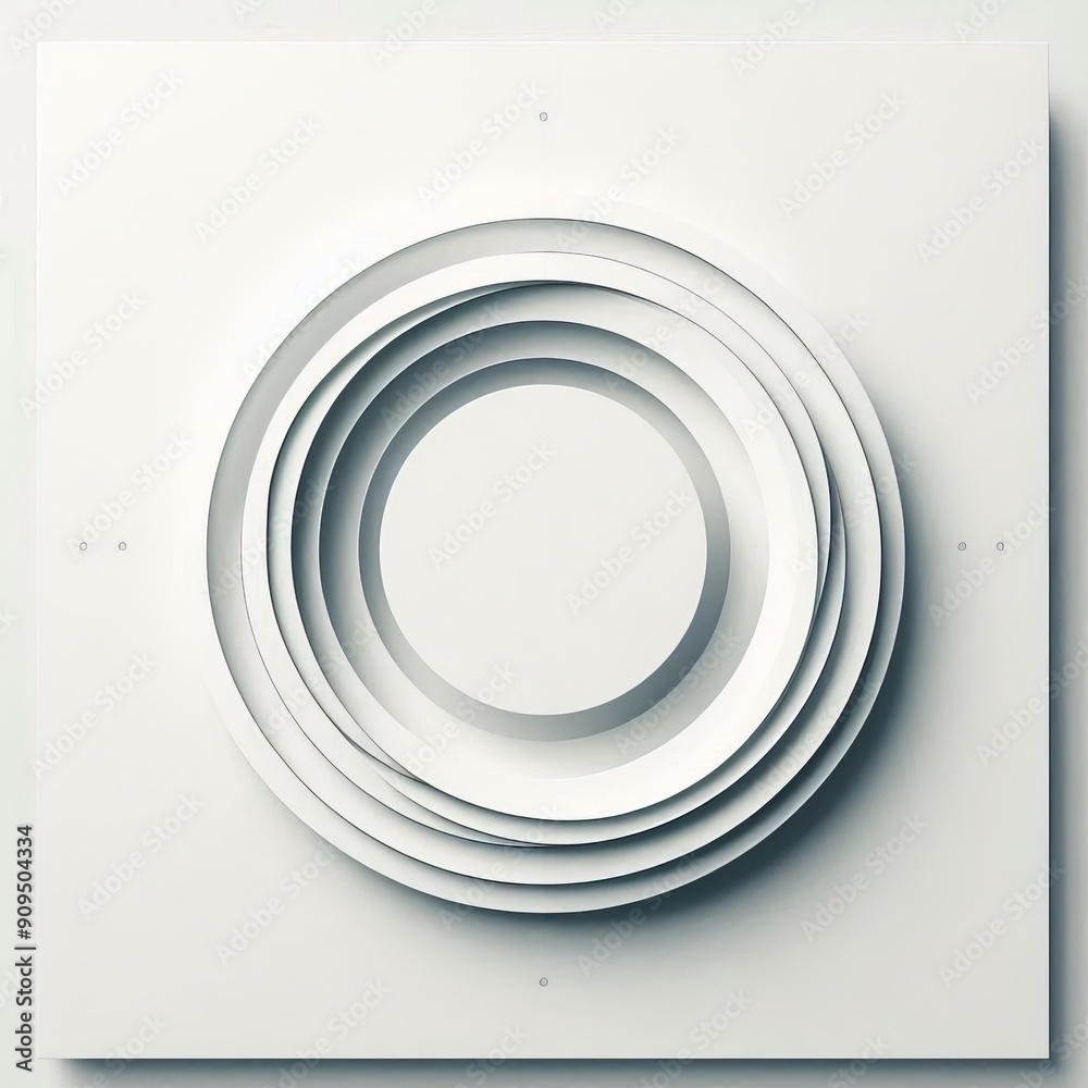 Fototapeta premium White oval frame A 3D white oval frame icon with a metallic shine, perfect for web design or business templateswith a metallic shine on a white background